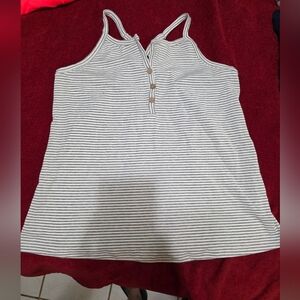 Striped Gray Sleeveless Top